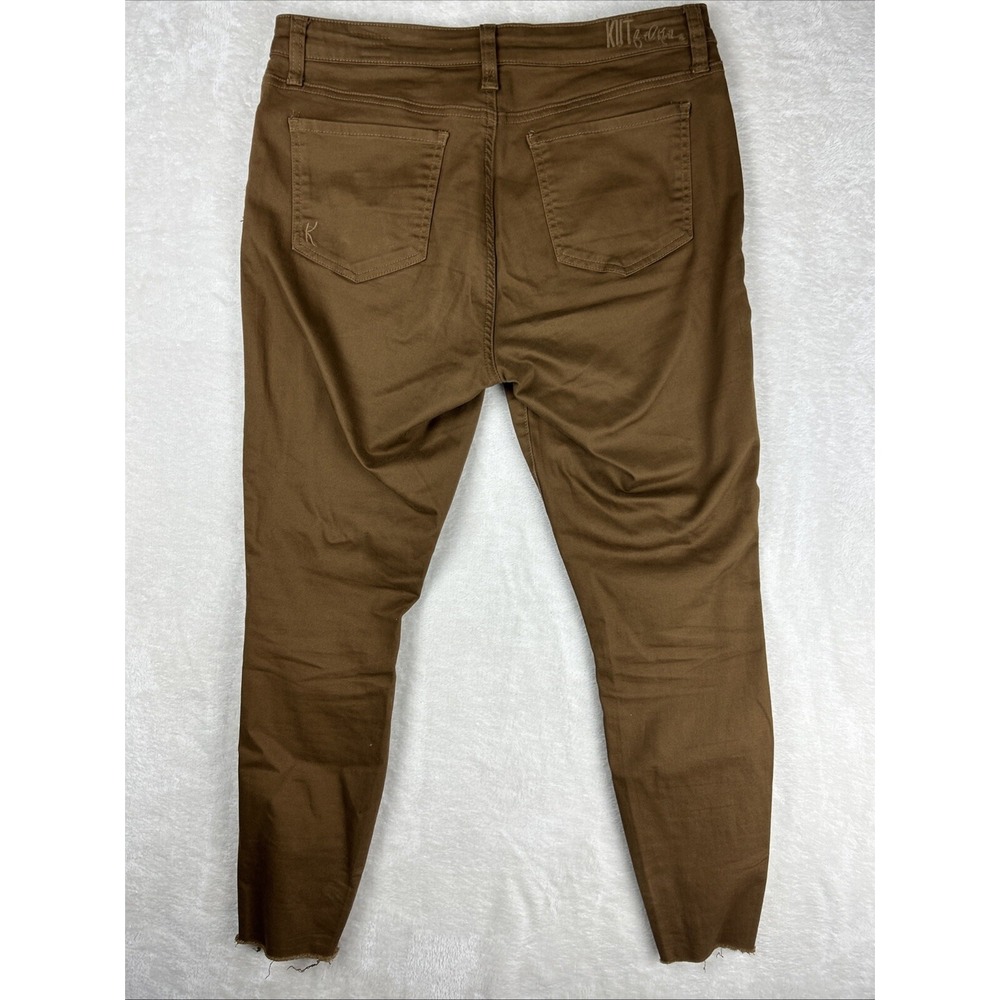 KUT From The Kloth Jeans Women 12 Brown Carlo Ankle Skinny Fit Normcore Casual - Picture 11 of 13